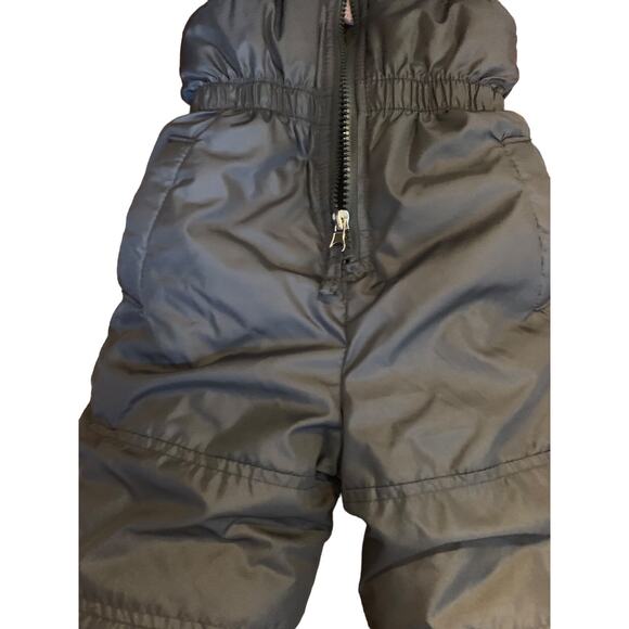 Tahari Gray Snow pants / Snow Bib With Yellow Detail - Picture 5 of 6